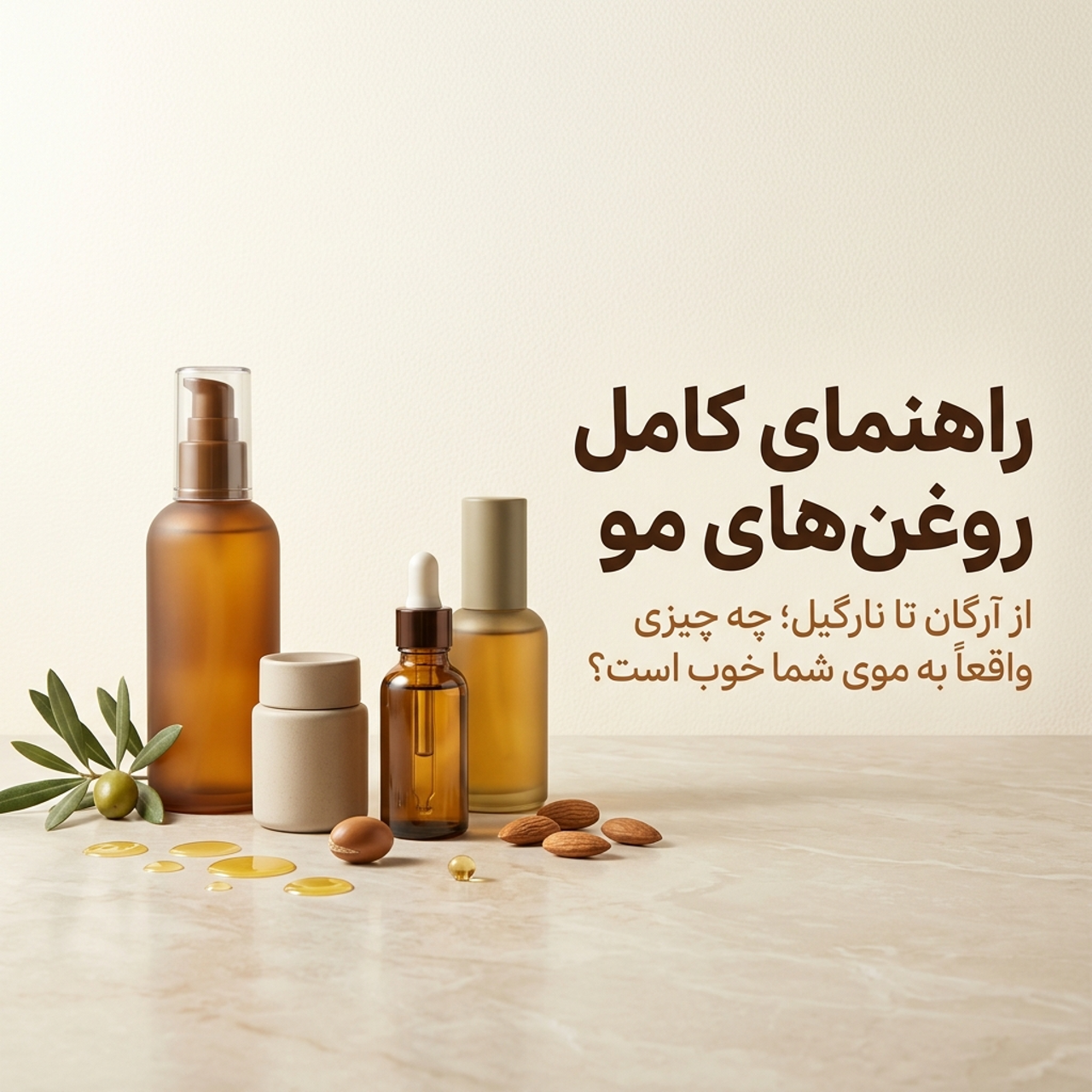 راهنمای کامل روغن‌ها و محصولات مفید برای مو